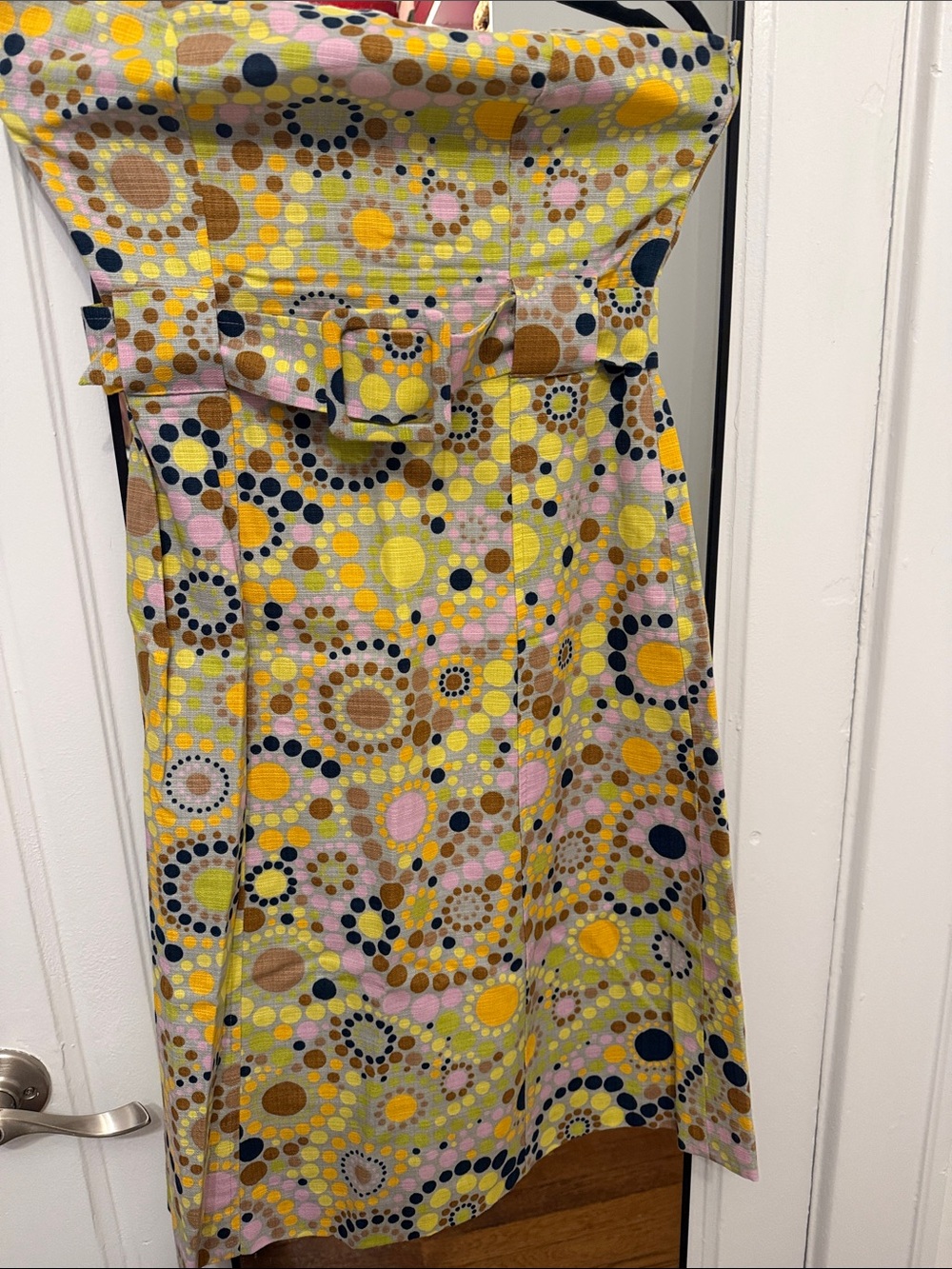 Strapless Yellow Polka Dot Sundress